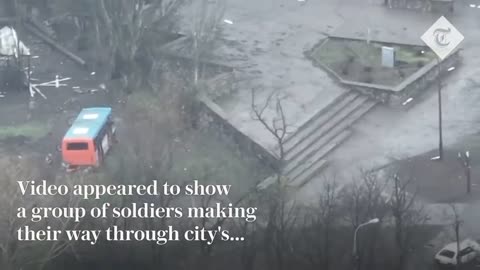 Ukraine war: Aerial footage released by Azov Regiment appears to show street battle in Mariupol