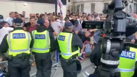 The police will never treat us fairly. Look at them battering protesters outside