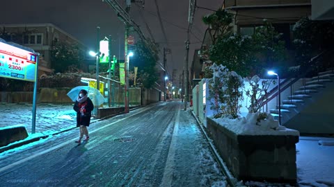 Snowy Tokyo Dreams: Night Walk Shibuya to Shinjuku Winter Wonderland