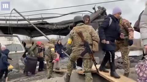 Bridge collapses in Ukraine_ 'You see why we need the no-fly zone'