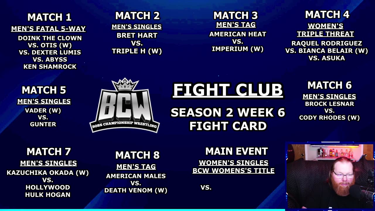 BOSS CHAMPIONSHIP WRESTLING I DOMINATION - SEASON 2 WEEK 6 l !Discord !Links !JoinBCW