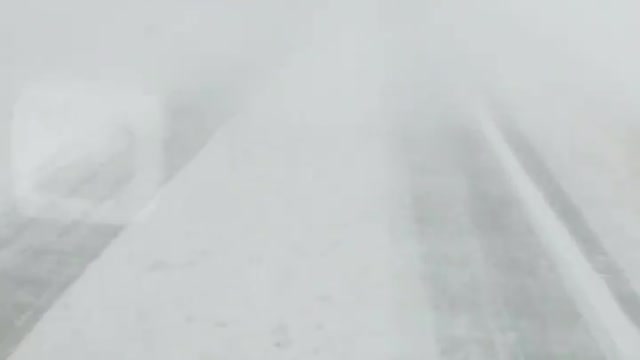 A Snowy Semi Drive