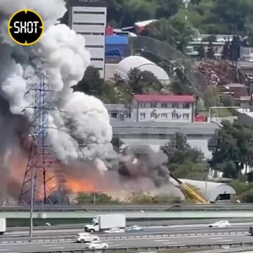 Another Warehouse On Fire in Moscow