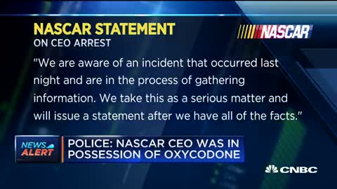 NASCAR CEO arrested for possession of Oxycodone