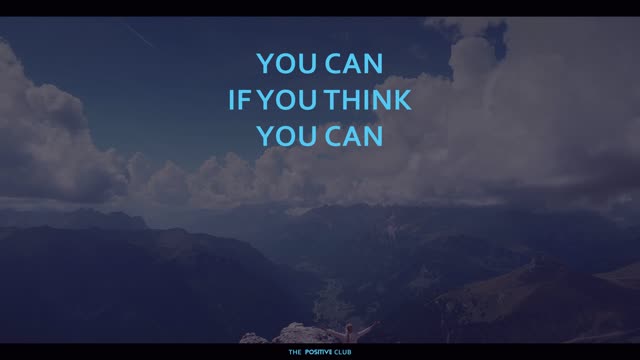 You can if you think you can