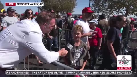 10-year-old rallygoer claims he 'totally didn't bleach' hair to be like Trump