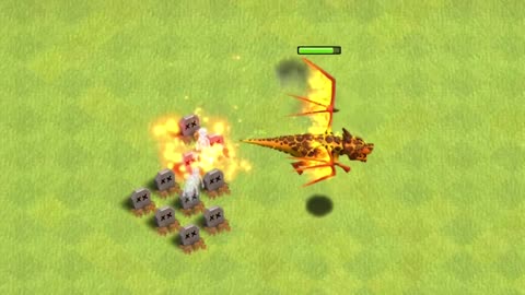 CLASH OF CLANS SUPER DRAGON VS ALL TROOPS