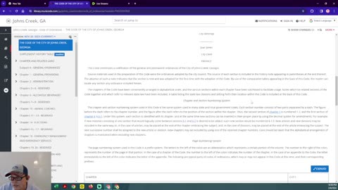 CCJC - Introduction to & First Page Read of Johns Creek Municode.