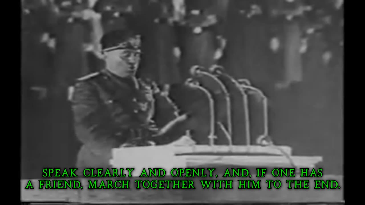 Mussolini and Hitler on true Friendship - über wahre Freundschaft