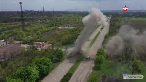 Footage of the explosion of Ukrainian mines in Mariupol