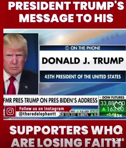 President Trump’s message to all the Patriots