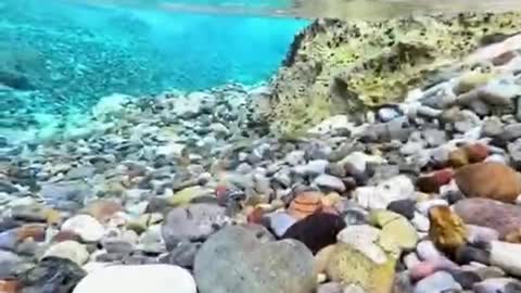 Underwater stones are shape