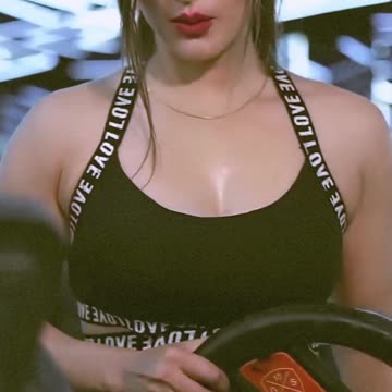 Gym workout by hot girl