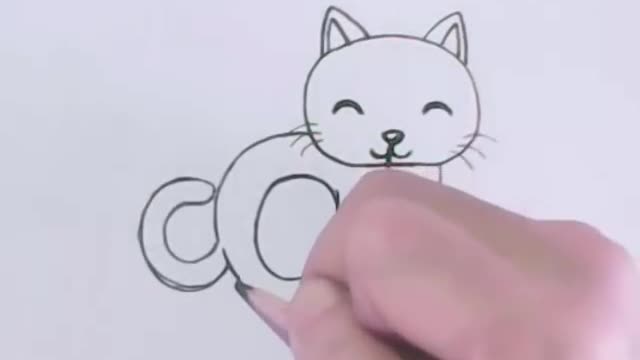 How to turn Words Cat Into a Cartoon Cat. (Word toons) learning step by step for kid