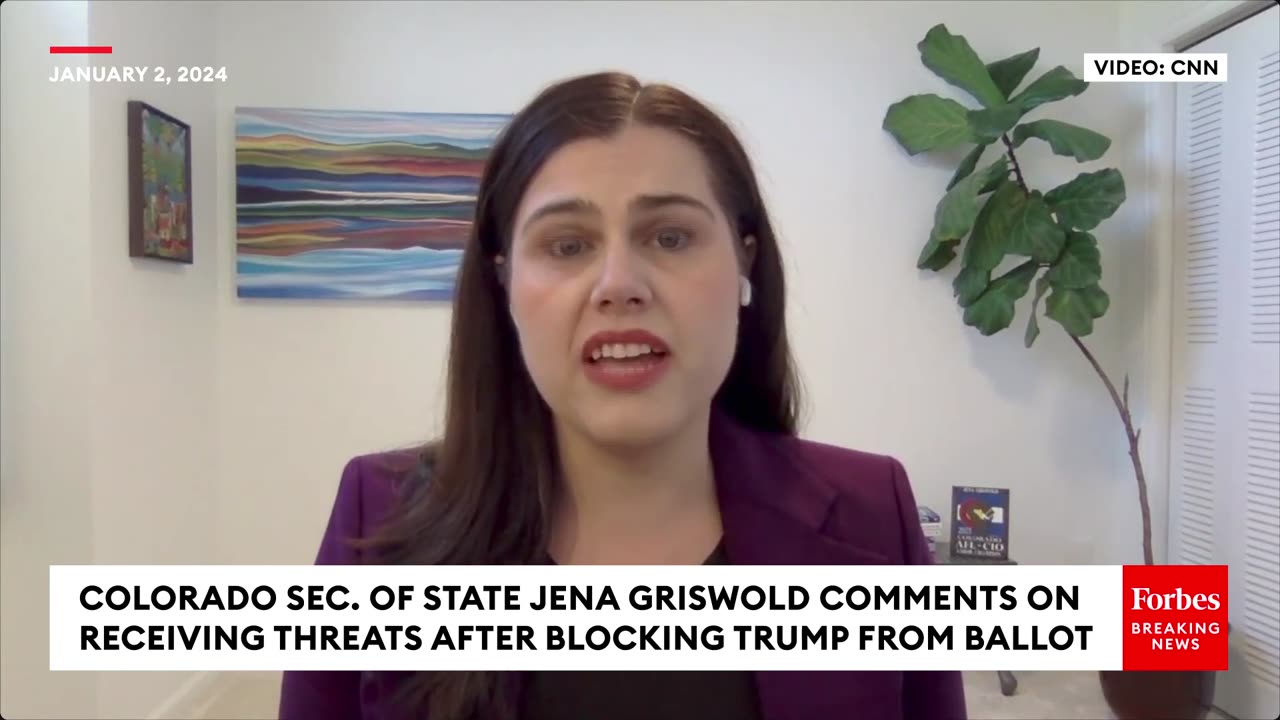 'I Won't Be Intimidated'- Colorado Sec. Of State Defends Barring Trump From Ballot Despite Threats