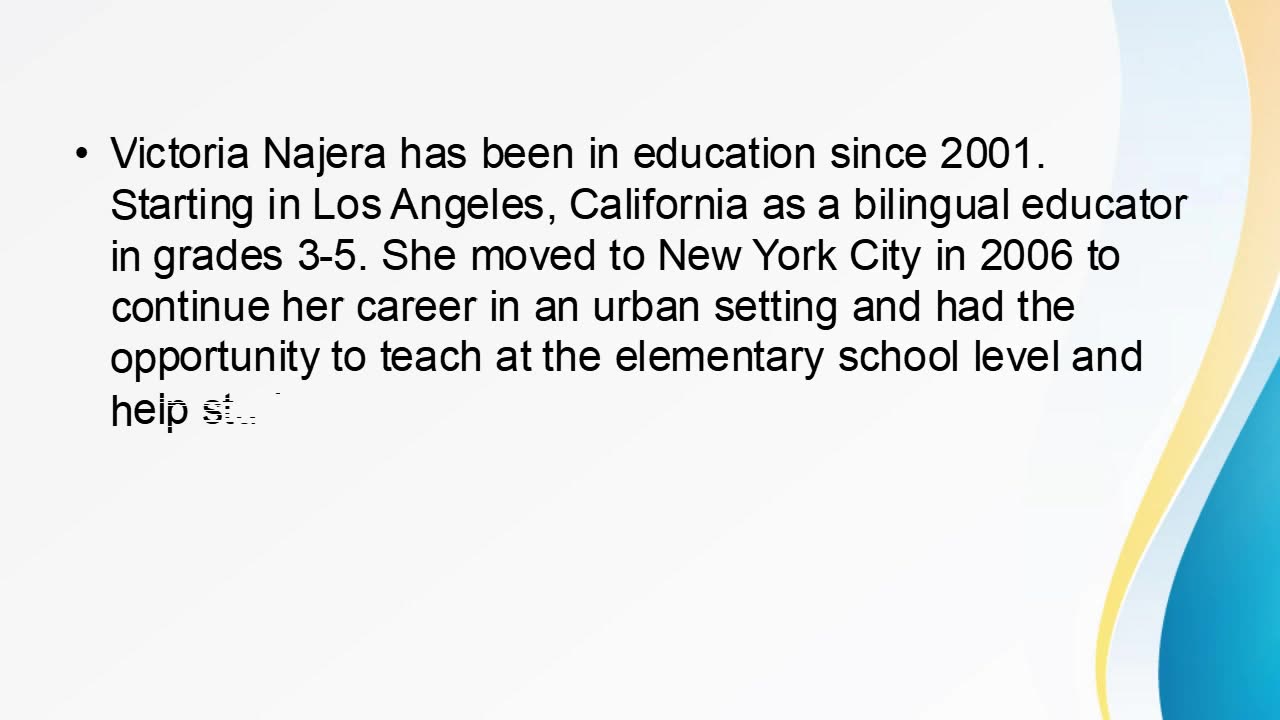 Victoria Najera new york | Education and Community Advocacy