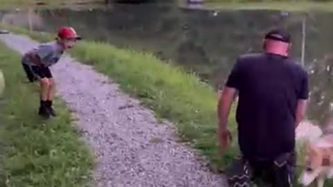 Viral Man Slapped By Big Fish