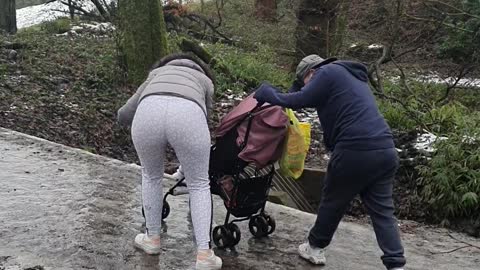 Slippery Struggles with Stroller