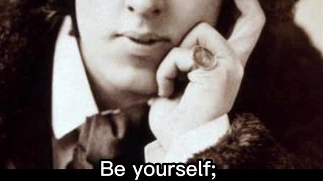 Be Yourself. Inspirational Quote. Oscar Wilde Shorts.