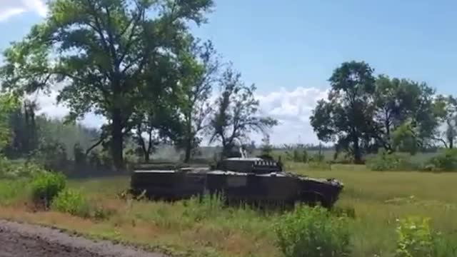 Shots of combat work on the destruction of tanks of the Armed Forces of Ukraine