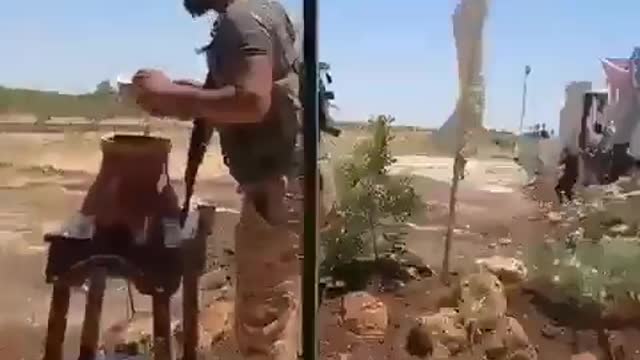 Turkish-backed Free Syrian Army) carried out a drone/artillery rocket strike