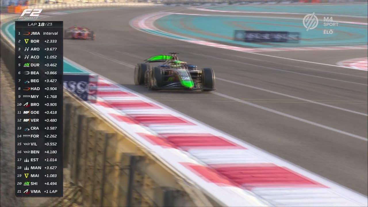 F2 - 2024.12.07. Abu Dhabi Nagydíja, Yas Marina - 1. futam (M4 Sport)