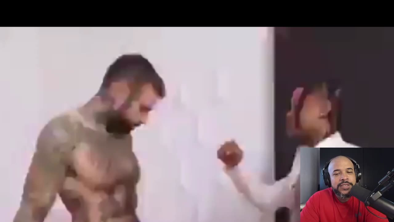 Adam22 fist bumps the dude while doing his wife