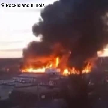 🚨WARNING: Massive Blaze at Cattle Barn, Spreading to Multiple Buildings #RockIsland | #Illinois