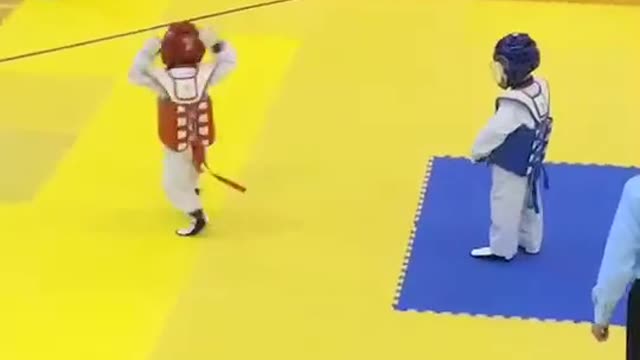 cute boys karate battle