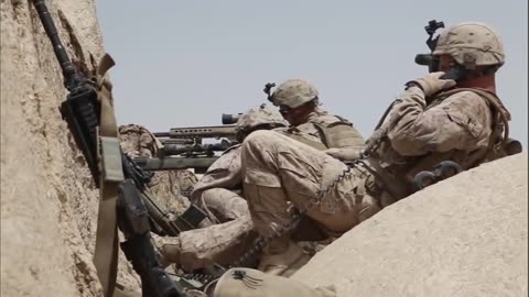 *RAW* Marine Scout Snipers Shoot Enemy during Operation Helmand Viper in Afghanistan