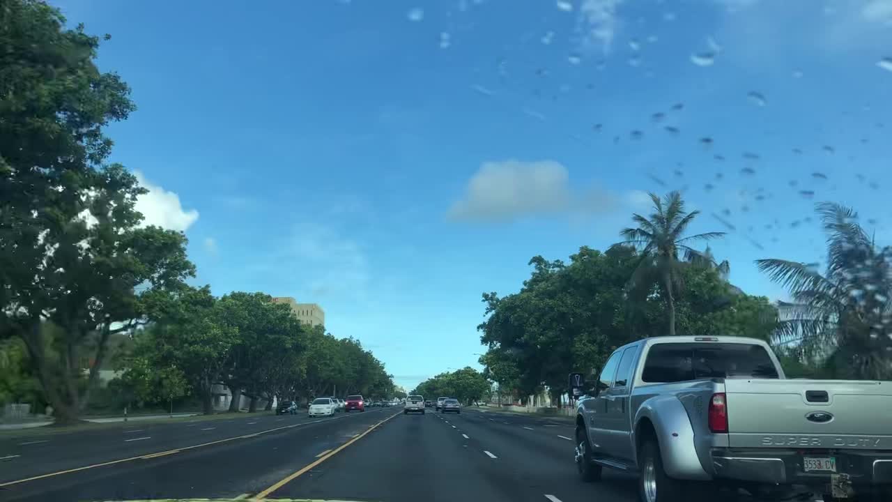 Driving in Guam.