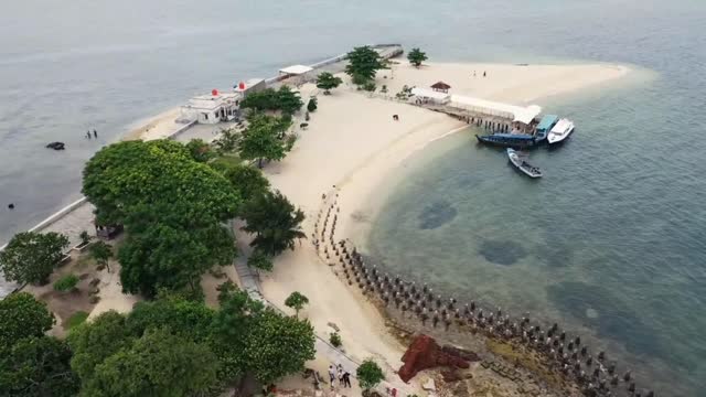 Aerial View Of A Beautiful Island Resort