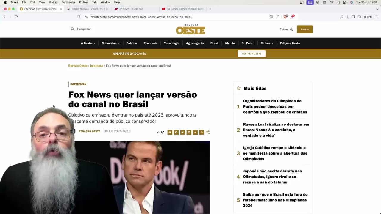 MERCADO da TV ABERTA para a DIREITA ATRAI um MONTE de GENTE, FOX NEWS e OESTE são as NOVIDADES