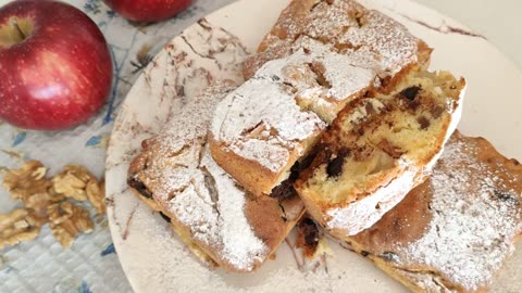 ֍ Apple muffins with chocolate, apples and nuts ֍