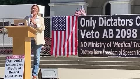 Reinette Senum, JD. Stand up for your rights Fos rally in sacramento