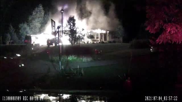 Propane tank causes massive house explosion as firefighter approaches home