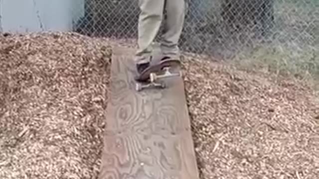 Boy skate wooden board faceplant