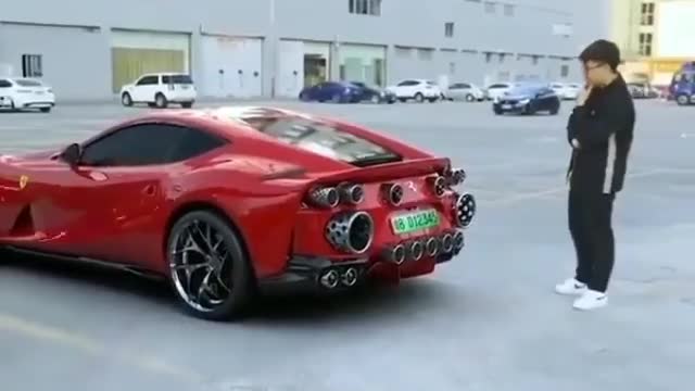 Ferrari car back fire