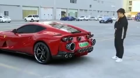 Ferrari car back fire