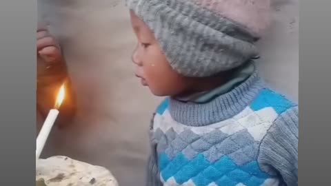 Poor children celebrate his birthday 🎂🎂