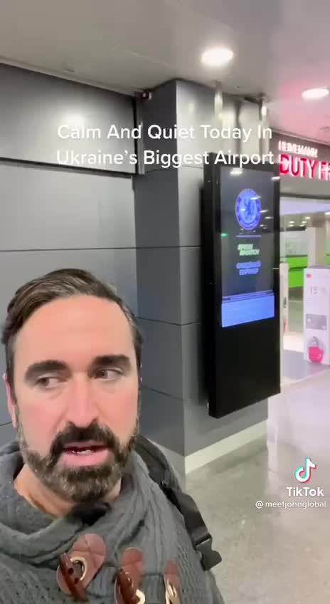 Ukraine Airport Today 1.25.22 - No Panic.