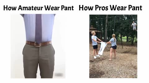 amateur vs pros wearing pants