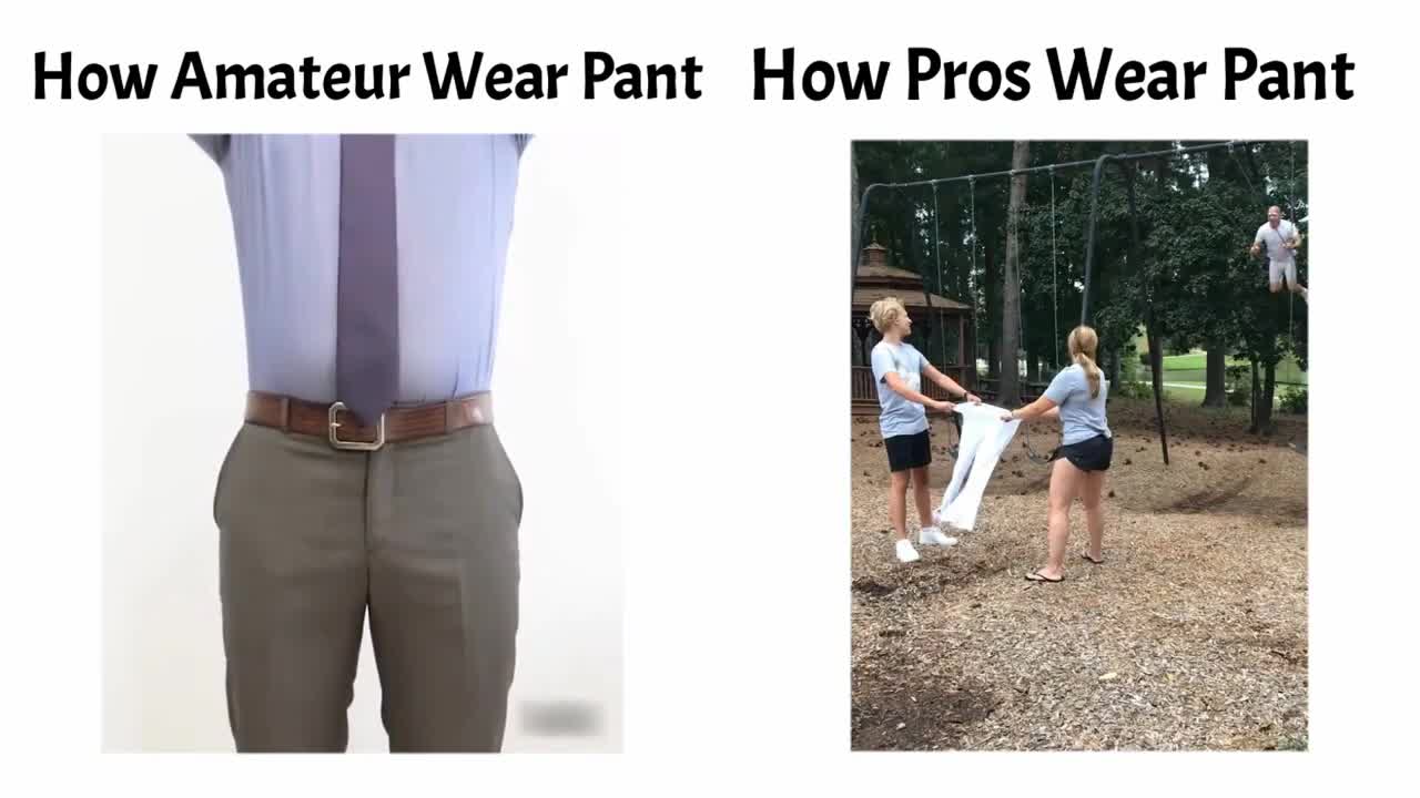 amateur vs pros wearing pants