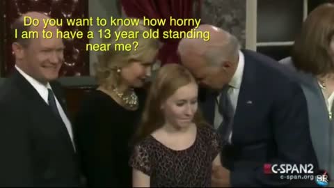 Creepy Joe Biden being creepy