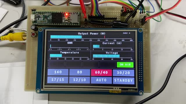 Teensy 3.5 Based 5" Touch TFT HF Linear Amp Controller First On-Air Test