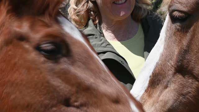 woman-standing-in-front-of-horses