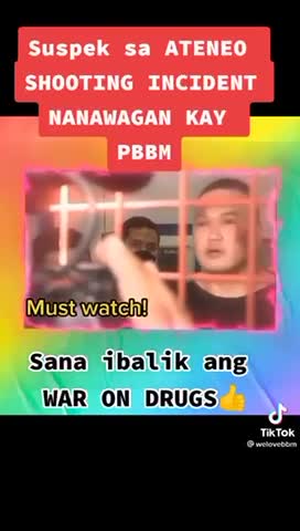 Suspect on Ateneo University shooting appealed to President Marcos Jr.