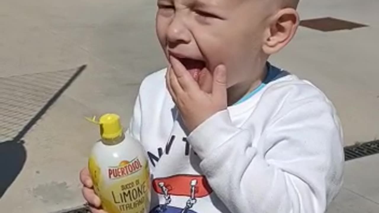 Boy Tries Lemon Juice and Receives a Sour Surprise