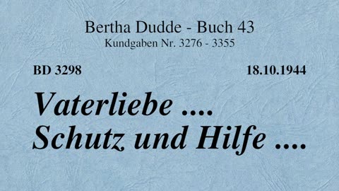 BD 3298 - VATERLIEBE .... SCHUTZ UND HILFE ....