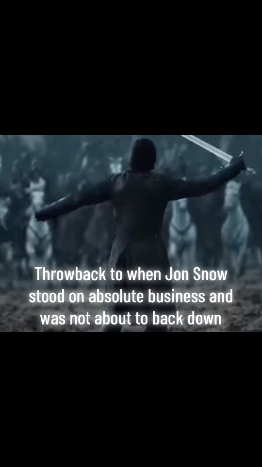 Jon Snow Stands on Business: Never Backed Down